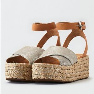 Seychelles Platform Silver Sandals